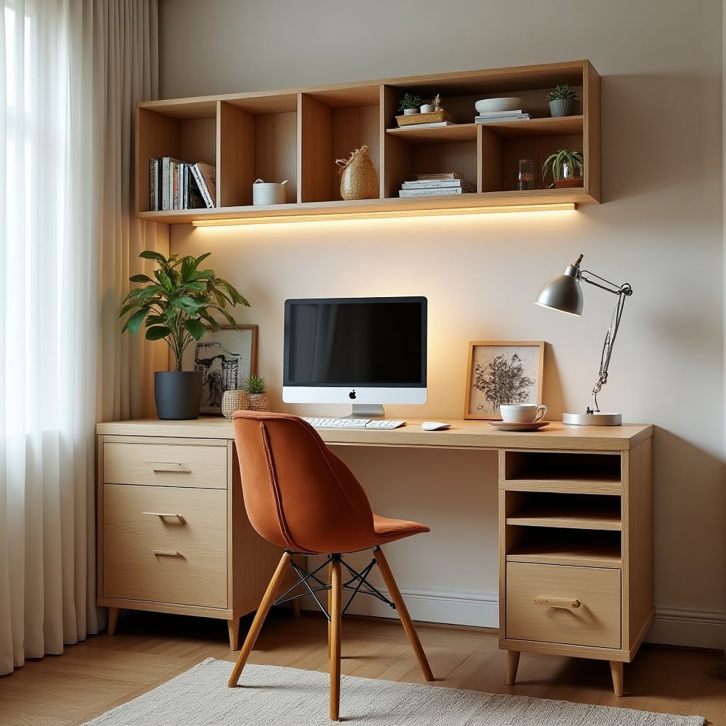 Organized home office space